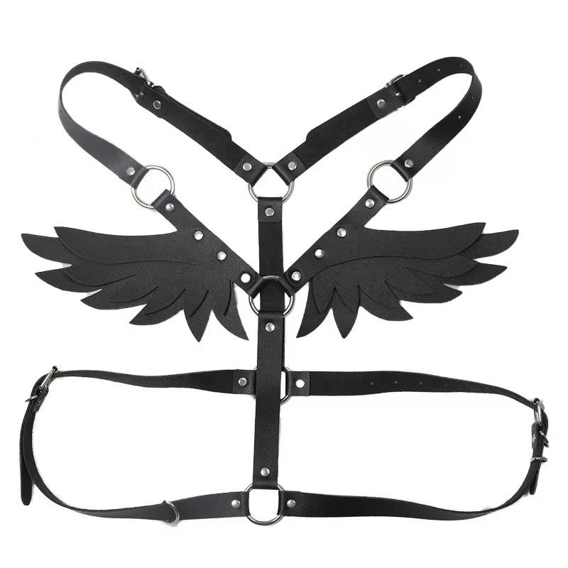 Leather Angel Wings Shoulder & Waist Strap Set for Women