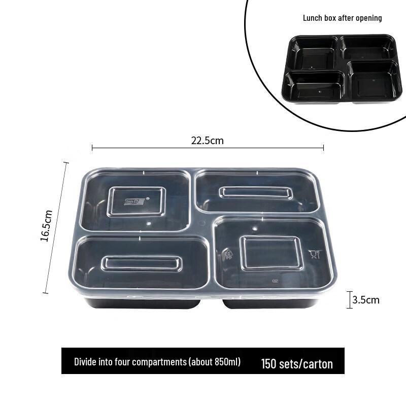 Disposable Multi-Compartment Meal Prep Containers