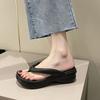 Fashion Thick Sole Wedges Flip Flops For Women Summer Clip  Platform Sandals Woman Non-slip Beach Slippers Girls Outdoor Slides