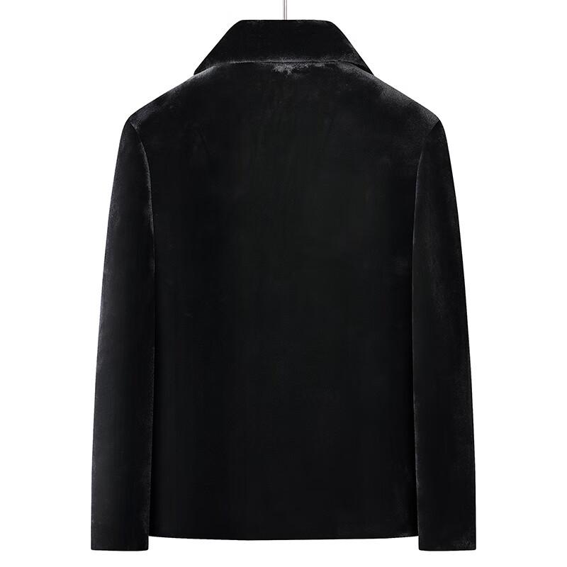 Men's Plus Size Faux Mink Velvet Lapel Jacket