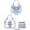 Clear Shoulder Bag Purse 2 In 1 Transparent Crossbody Bag Handbag