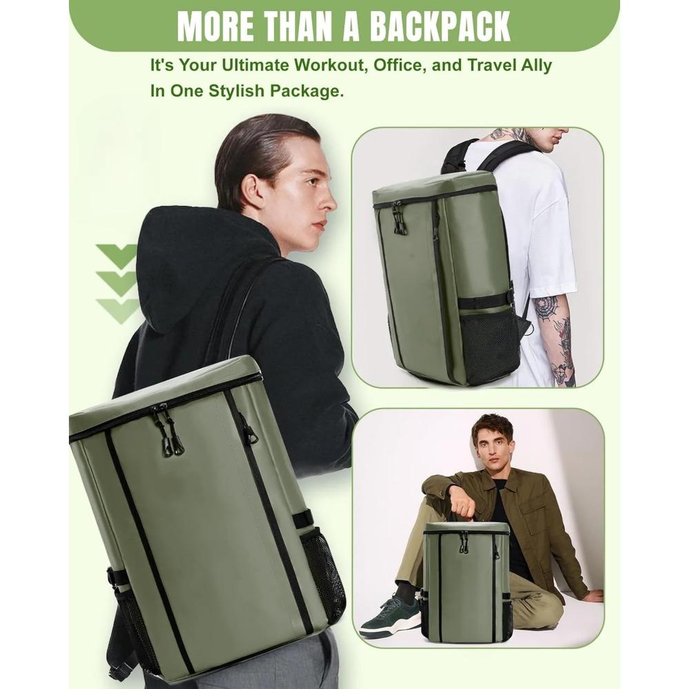 Gym Backpack with Gym Belt Holder for Men and Women Waterproof Travel Backpack with Shoe Compartment and Laptop Compartment