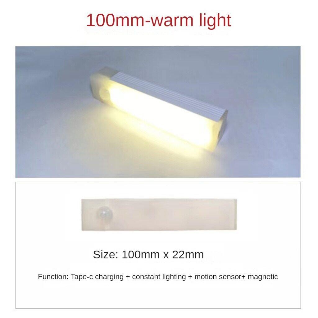 Luces con Sensor de Movimiento Inalámbricas Recargables por USB Luz Nocturna LED Tira de Luz Lámpara para Armario Ropero Gabinete Pared Escalera Cocina