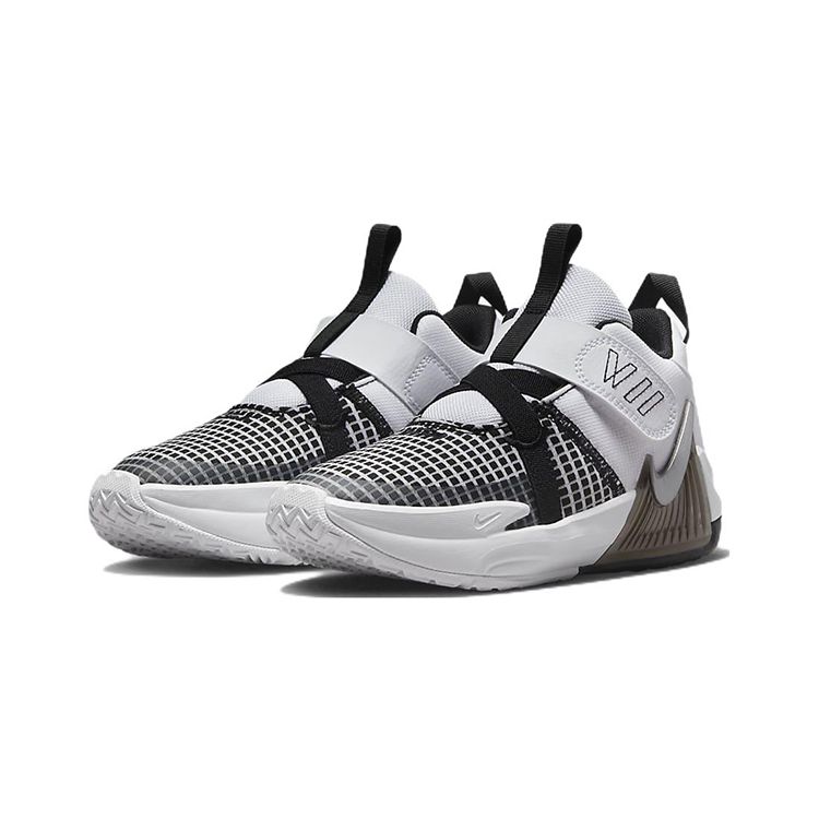Nike LeBron Witness 7 PS White Black Kids Sneakers Metallic-Silver DQ8647-100