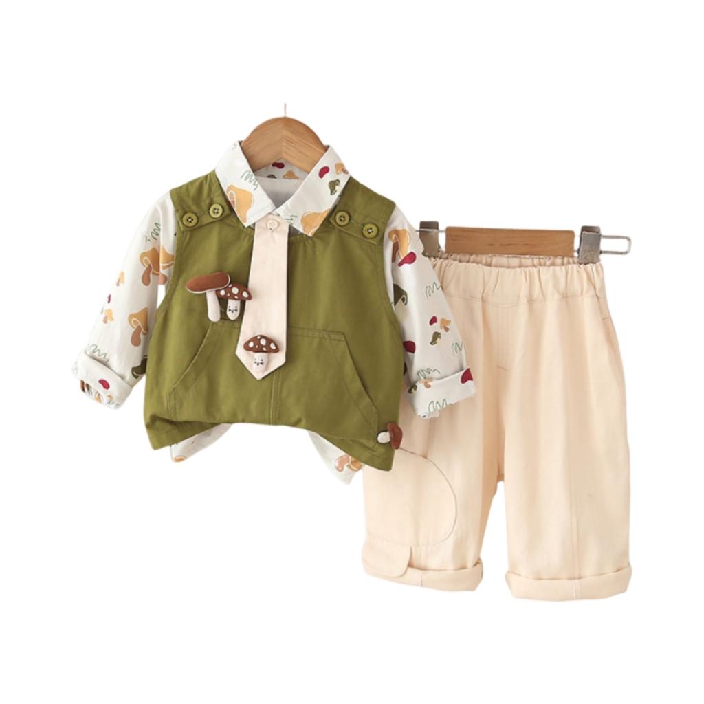 Kids Casual Long-Sleeve Set, Comfortable Daily Wear Outfits