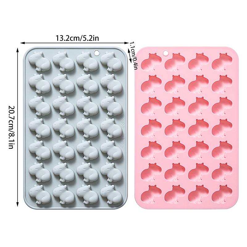 Cartoon Kapibala Animal Silicone Capybara Chocolate Mold Fudge Candy Jelly Mould Cake Decor Baking Ice Tray Gifts Baking Tool