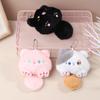 Creative Bookbag Pendant Cute Squeaking Little Cat Plush Cat Keychain Cartoon Cat Soft Tail Stuffed Doll Keyring