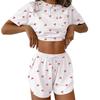 New Spring Summer  Fashion Casual Home Clothes Y2K 2-Piece Set Women's Outfit