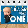 Boss Baby Thema Achtergrond Meisje Jongen Verjaardagsfeest Kinderkamer Decoratie Fotografie Achtergrond Gepersonaliseerd Naam Poster Banner