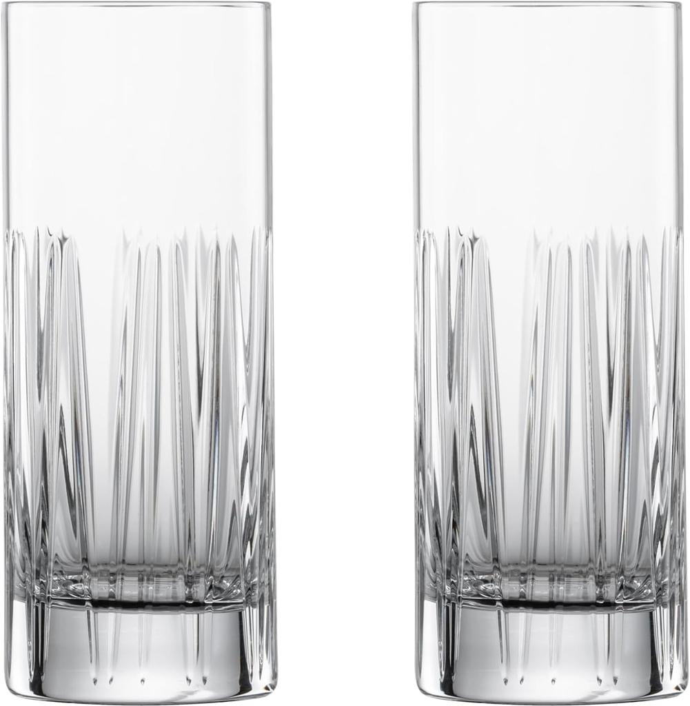 ZWIESEL GLAS Tumblers, Break-Resistant, Basic Bar Motion, for Water, Mineral Water, and Soft Drinks, Long Drinks, 11 Oz., Pair, Machine-Made (m119649)