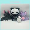 Cute Skeleton Cat Pillow Plush Soft And Cuddly Halloween Animal Toy