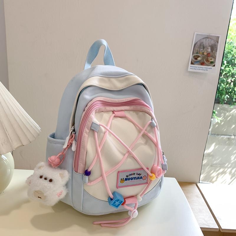 College Style Contrast Small Schoolbag Japanese Ins Cute Little Fresh Niche Mini Mori Girl Backpack Backpack