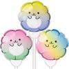 Heads Balloon W80 X D45 X H80mm Length 10 3 Assorted HEADS Picks, (Total 600mm), Small, Picks, Rainbow, Designs, Round, BLN-FPS4