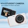 4K Digitalkamera 64MP 16-fach Zoom Tragbar Dual-Objektiv CCD mit 24-Zoll-Bildschirm für Studenten