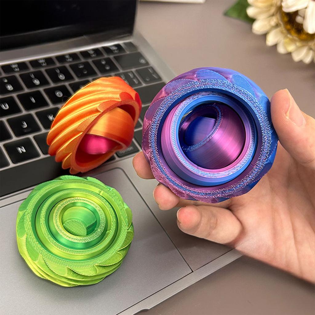 3D Spinning Ball Toy, Desktop Sensory Toy 3D Spinning Ball, Great 3D Spinning Ball Toy For Stress Relief, 3D Spinning Ball Toy