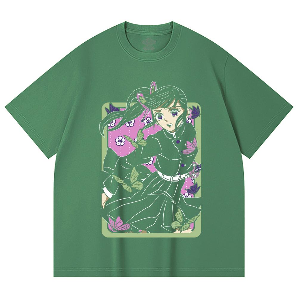 T-shirt Unisex in Cotone Pesante 230 g/m² 100% Cotone Stampa Kanao Demon Slayer V77