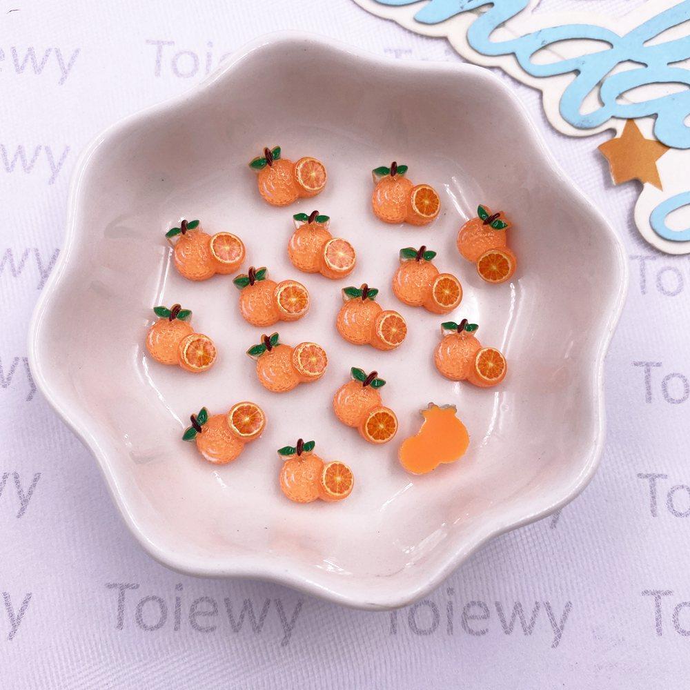 50pcs Resin Colorful Litchi Watermelon Cherry Lemon Strawberry Fruit Nail Art Flat Back Rhinestone Scrapbook DIY Jewelry Crafts