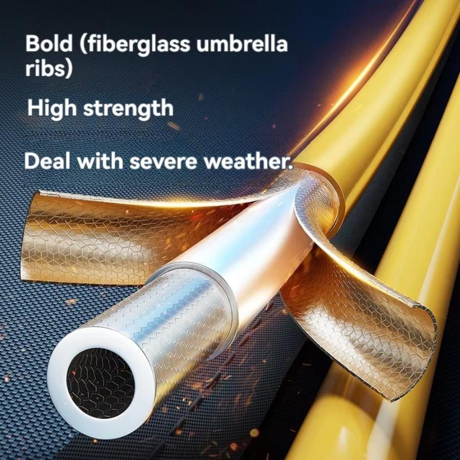 Automatic Folding Vinyl Umbrella, 24 Bones Umbrella Is Strong, Windproof and Rainproof, Large Umbrella for 2 To 3 People Outside