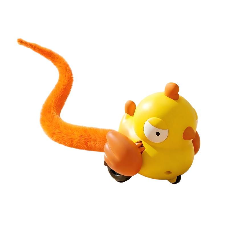 Plush Bird Shaped Wind Up Cat Toy, Bite Resistant Interactive Teaser for Cat Exercise
