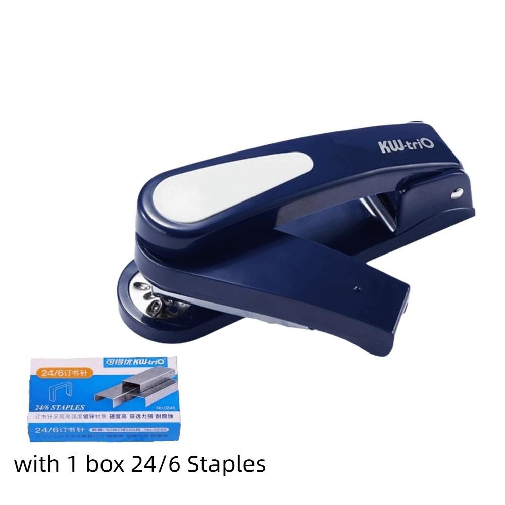 3-in-1 360 Degree Rotary Stapler Thickened Desktop Rotating Stapler  Office Use Blue with Staple