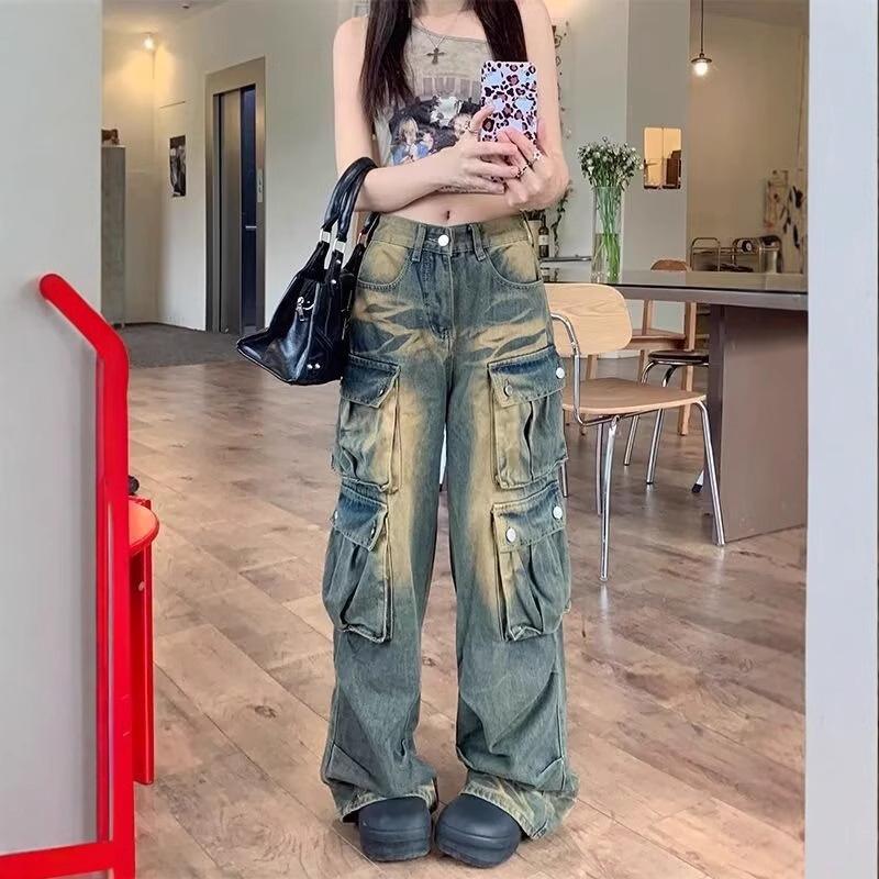 

Women s Retro Workwear Distressed Hip Hop Jeans (Summer 2025) 2X Large