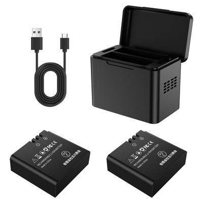 Action Camera Charger Compatible with XTU Includes 2 1800mAh Chargers and 1 Charging Cable Kit, 1800mAh, X3,