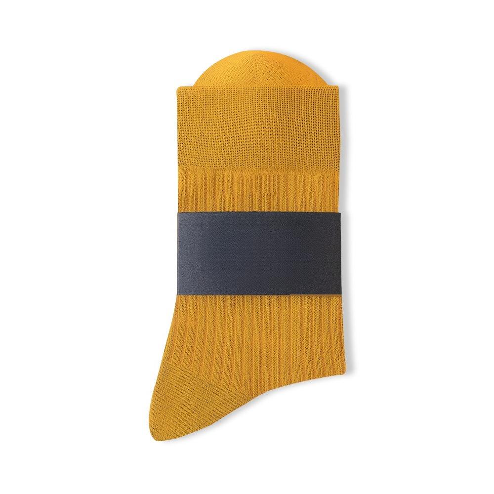 

Мужские осенне-зимние повседневные полосатые носки-гольфы из чистого хлопка, дезодорирующие, впитывающие пот, дышащие, не скатывающиеся 1 pair жёлтый