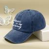 Letter Printed Baseball Cap American Style Wide Brim Retro Aged Washed Duckbill Hat Niche Trend Duckbill Hat