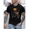 European Size Men's Creative Top, Casual Sports Short Sleeve Crew Neck Thin T-Shirt, Suitable for Summer and Spring, Men's Summer Outdoor Clothing