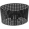 Iron Hollow Oval Lampshade, Metal Engraving, Compatible with E27 and E14 Lampholders (Black)