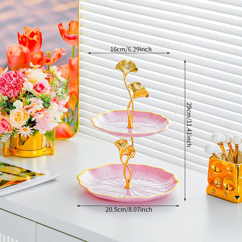 Elegant Multi-Layer Snack & Fruit Plate for Living Room or Coffee Table