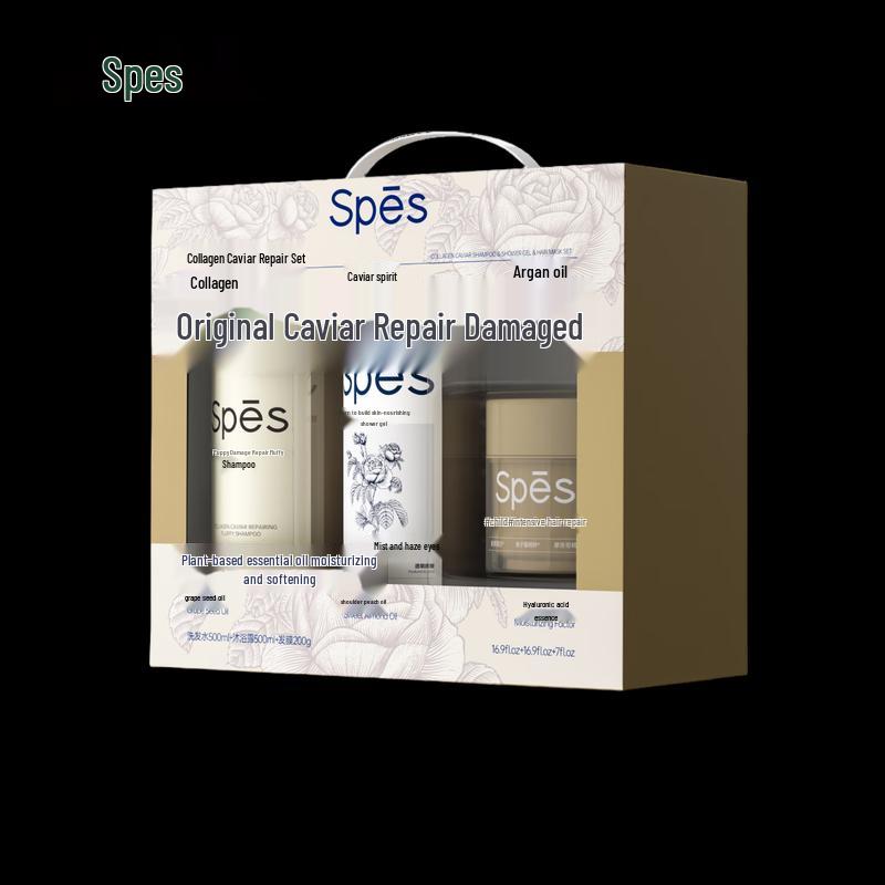 

Spēs Collagen Caviar Shampoo, Body Wash & Hair Mask Set