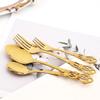 20Pcs Gold Dinnerware Set Food Grade Stainless Steel Cutlery Set Dinner Knife Fork Spoon Royal Silverware Mirror Flatware Set