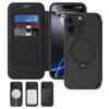 KEYSION PU Leather Flip Wallet Case for iPhone 11 12 13 14 Pro Max 14 Plus Cards Slots Magnetic 360 Ring Stand Phone Back Cover
