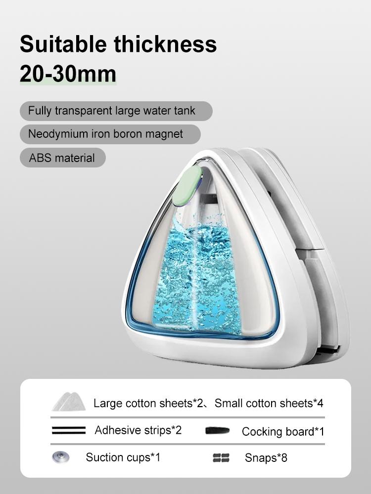 Double Sided Magnet Windows Cleaner Automatic Drainage Wiper Glass Window Washer Window Cleaner Brush Household Cleaning Tool