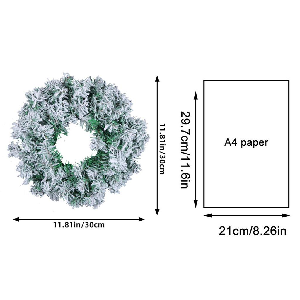Weihnachtskranz Neuer Schneebedeckter PVC Rattanring Einkaufszentrum Fenster Weihnachtsdekoration Anhänger