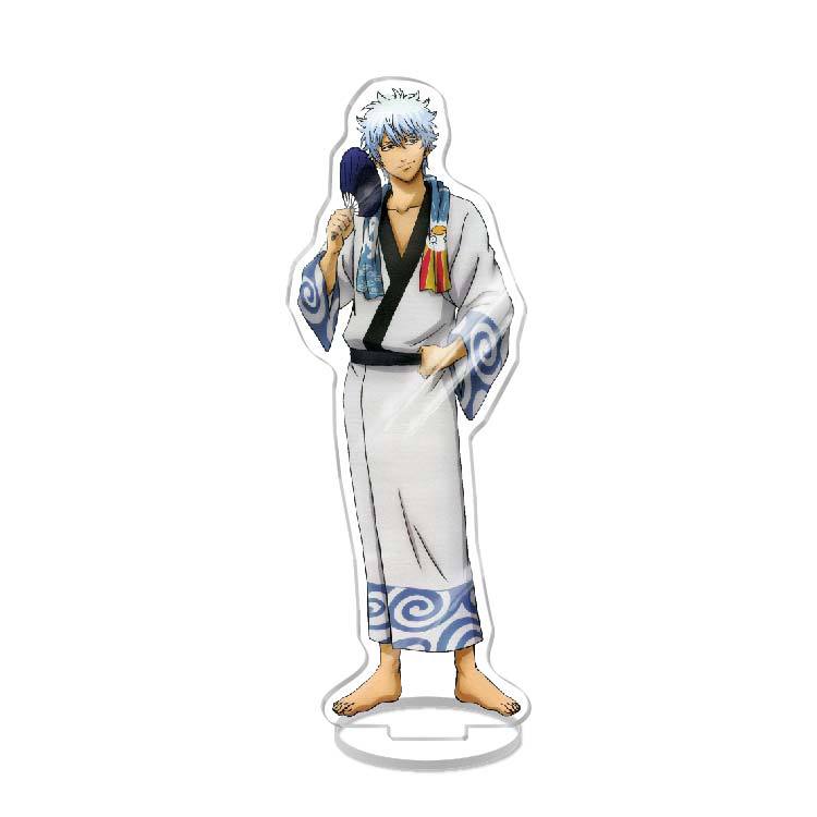 15cm Anime Stand Figure Model Plate Cosplay Decoration GINTAMA Kagura Sadaharu Shimura Shinpachi Kagura Acrylic Decor Gift