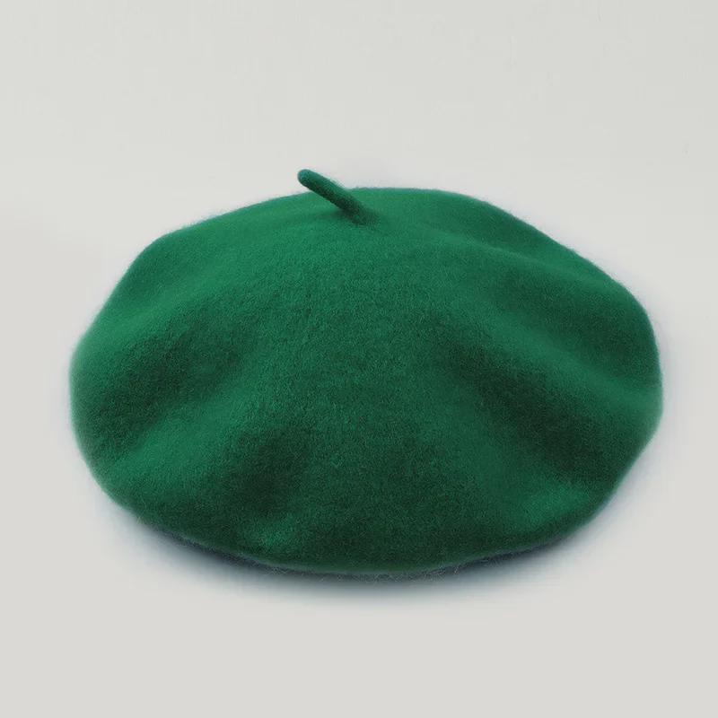 

Женский фиолетовый шерстяной берет: Большие поля, ретро-британский стиль для осени/зимы M (56-58cm)