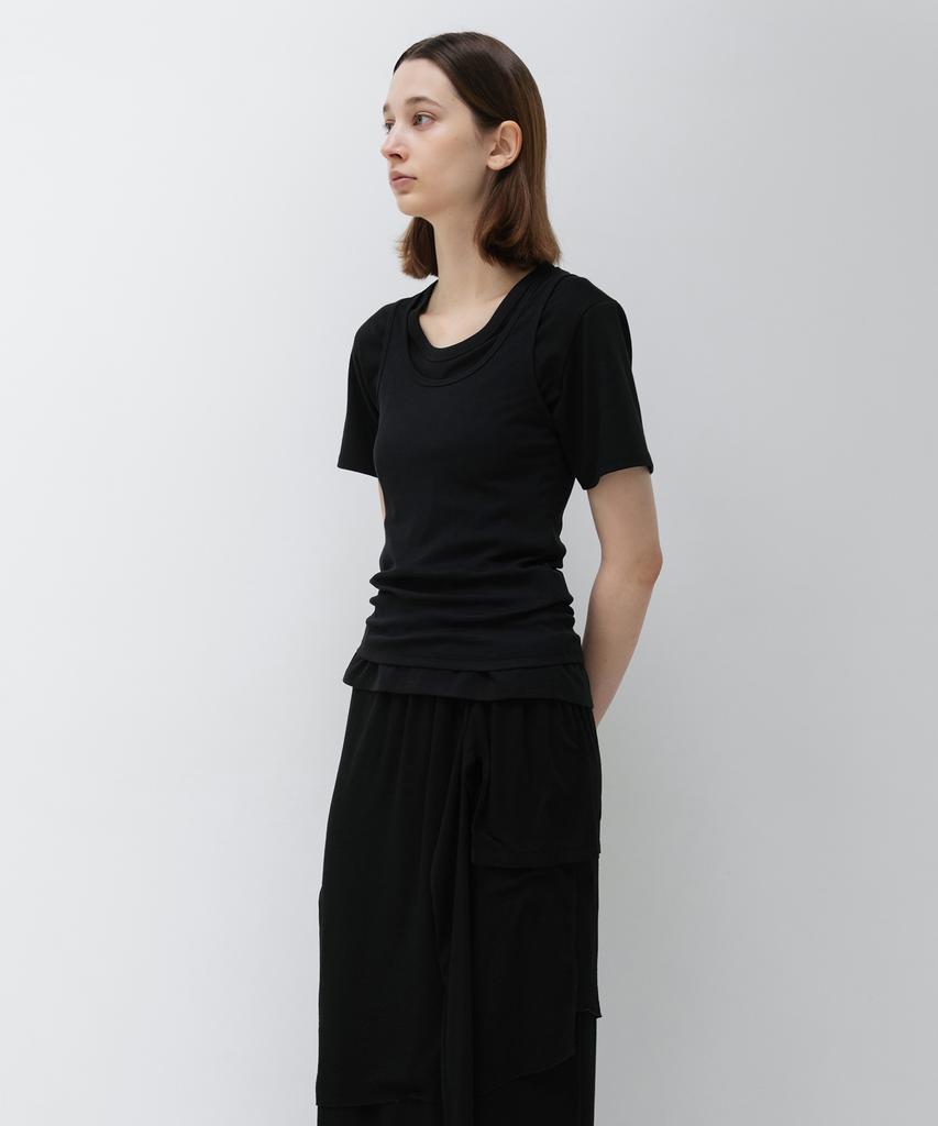 INSILENCE WOMEN W Supima Cotton U-Neck T-Shirt Black