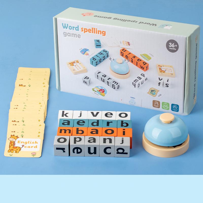 

Монтессори Деревянная Игрушка Сложи Слово Буква Познавательная Задача Память Игра со словами на английском языке Раннее обучение Образовательная игрушка для детей