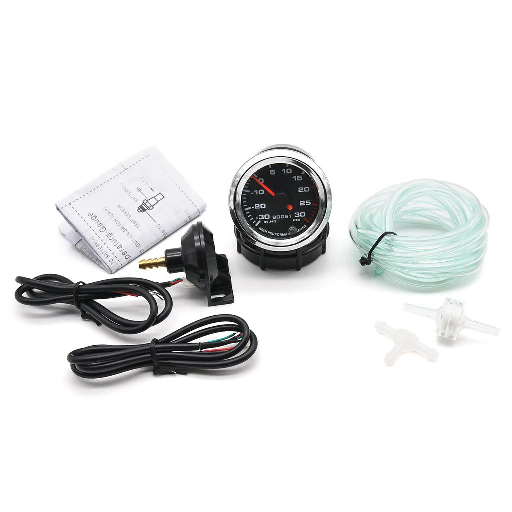 52mm Car Oil Press Meter RPM Boost Water Temp Oil Temp Air Fuel Ratio Voltage EXT Temp Meter 7 Color Backlight Gauge For 12V Car