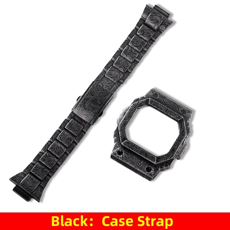 GX56 GX56BB Metallgehäuse Armband Mod Kit Für G-SHOCK Casio GX-56 GXW-56BB Edelstahl Lünette Armband gx56 retro Paisley Muster Set