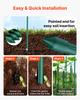 Garden Stakes, 50 Pack, 1455 Mm, Plastic Coated Metal Tomato Stakes, Garden Sticks for Plants Support, with Pointed End and Non-Slip Bumps for Growing