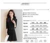 Women's Double-Breasted Gray Suit Dress - Mid-Length, High-End Professional Workwear for Spring and Autumn