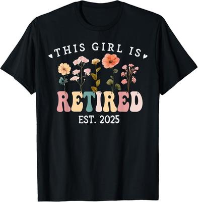 2025/This Person Is Retired Est 2025 Retirement Floral Unisex T-Shirt Unisex T-Shirt