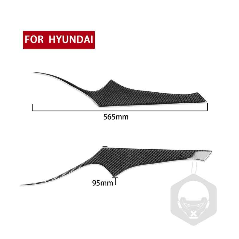 For Hyundai Rohens Coupe 2003-06 Carbon Fiber Front Headlight Eyelid Eyebrow Cover Decorative Car Decorative Accessories Sticker