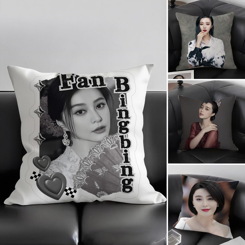 Chinese Actor FFan Bingbing Cushion Cover Elegant Comfort Pillowcase Sofa Bed Doublesided Printed Invisible Zipper Home Decor