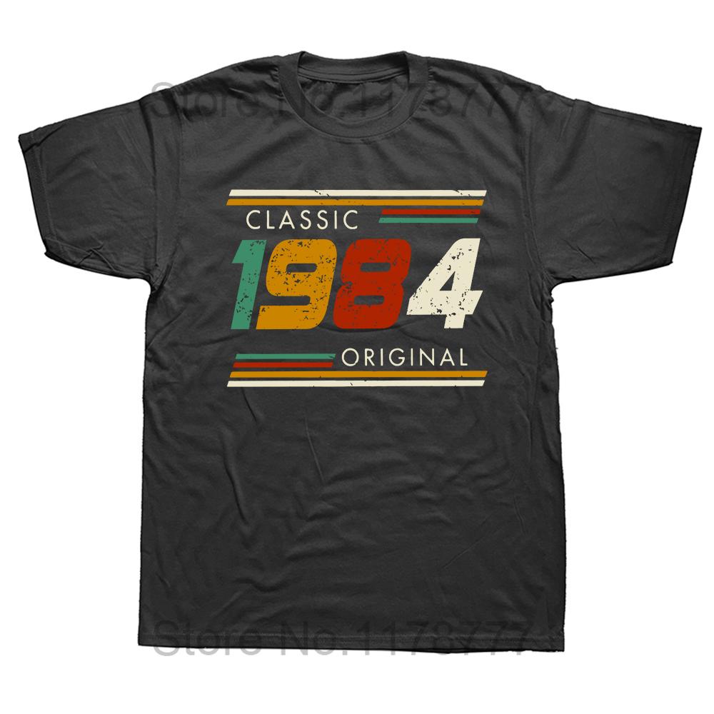 Made In 1984 Limited Edition Birthday Gift TShirt for Men Cotton T Shirts 40 Years Old Short Sleeve Tee Shirt Gift Idea Tops