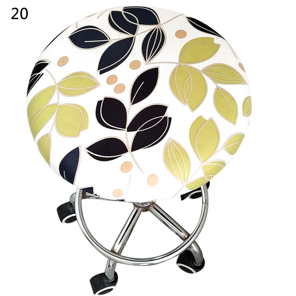 New Printed Round Chair Cover Bar Stool Cover Fashion Elastic Seat Cover Elastic Chair Slipcover Cover Home Textile