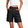 Women High Waist Cargo Shorts Casual Multi Pocket Loose Fit Lounge Shorts